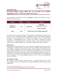 Rating Rationale for JKCL
