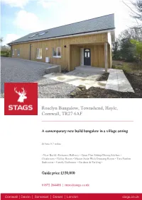 Roselyn Bungalow, Townshend, Hayle, Cornwall, TR27 6AF