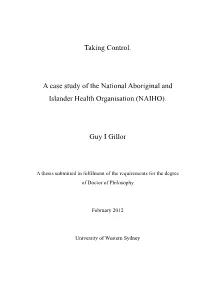 Taking Control. a Case Study of the National Aboriginal and Islander