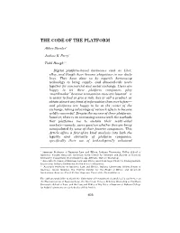 The Code of the Platform
