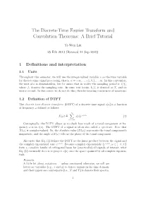 The Discrete-Time Fourier Transform and Convolution Theorems: a Brief Tutorial