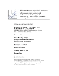The ”Wedding-Ring”: an Agent-Based Marriage Model Based on Social Interaction