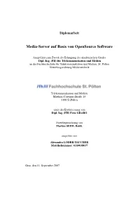 Media-Server Auf Basis Von Opensource Software