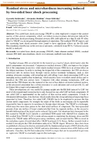 Residual Stress and Microhardness Increasing Induced by Two-Sided Laser Shock Processing