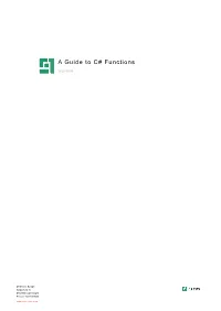 A Guide to C# Functions