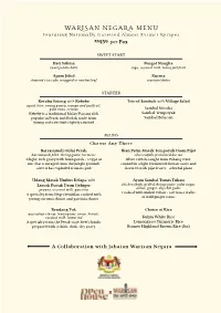 A4 Warisan Menu