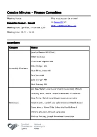 Concise Minutes - Finance Committee