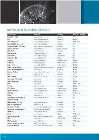 Egta TV and Radio Full Members (Continued…)