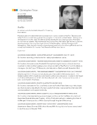 Profile Christopher Tolan