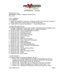 SECTION 03 11 19 PERMANENT FORMS—Insulating Concrete Forms Rev 7.20.17