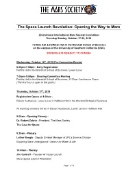 The Space Launch Revolution: Opening the Way to Mars