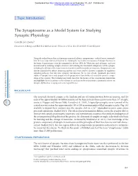 The Synaptosome As a Model System for Studying Synaptic Physiology