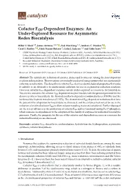 Cofactor F420-Dependent Enzymes: an Under-Explored Resource for Asymmetric Redox Biocatalysis