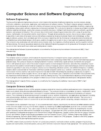 Computer Science and Software Engineering 1