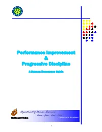 Performance Improvement and Progressive Discipline Guide
