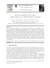 Spark on Hadoop Vs MPI/Openmp on Beowulf