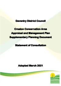 Creaton Statement of Consultation