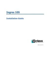 Ingres 10.1 Installation Guide