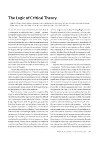 The Logic of Critical Theory