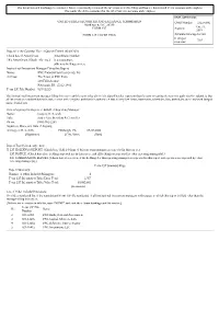 The Securities and Exchange Commission Has Not Necessarily Reviewed the Information in This Filing and Has Not Determined If It Is Accurate and Complete
