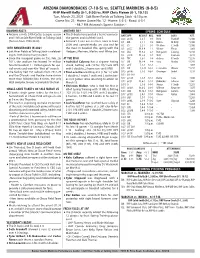 2021-03-23 Vs. Mariners Notes 23.Indd