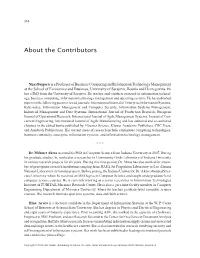 About the Contributors