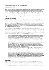 Cambo Heritage Trust and the Stables Project an Update, June 2016