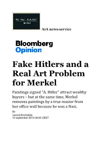 Fake Hitlers and a Real Art Problem for Merkel Paintings Signed “A