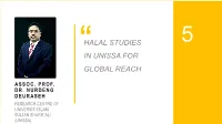 Halal Studies in UNISSA for Global Reach