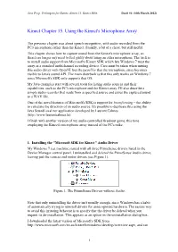 Kinect Chapter 15. Using the Kinect's Microphone Array