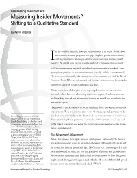Measuring Insider Movements? Shifting to a Qualitative Standard by Kevin Higgins