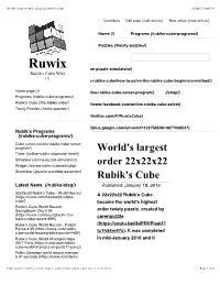 World's Largest Order 22X22x22 Rubik's Cube 12/10/17, 4�06 PM
