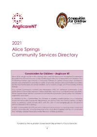 Alice Springs Community Services Directory 2021