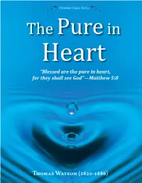 Blessed Are the Pure in Heart, for They Shall See God”—Matthew 5:8