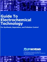 Guide to Electrochemical Technology for Synthesis, Separation, and Pollution Control
