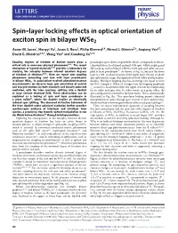 Layer Locking Effects in Optical Orientation of Exciton Spin in Bilayer Wse2