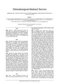 Odonatological Abstract Service