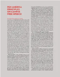 Penamerica Principles Oncampus Freespeech