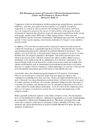 Risk Management Aspects of Cooperative Collection Development Projects a Paper and Presentation at Aberdeen Woods Bernard F