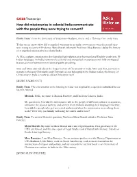 S2e08transcript How Did Missionaries in Colonial India Communicate with the People They Were Trying to Convert?