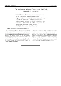 The Mechanism of Direct Formic Acid Fuel Cell Using Pd, Pt and Pt-Ru