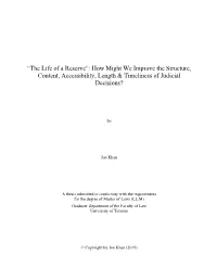 Thesis Submitted in Conformity with the Requirements for the Degree of Master of Laws (LL.M) Graduate Department of the Faculty of Law University of Toronto