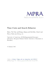 Time Costs and Search Behavior
