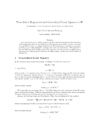 Time-Series Regression and Generalized Least Squares in R*
