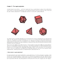 Chapter 11. the Regular Polyhedra