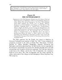 Chapter IX. the FIFTH REGIMENT. Organization of the Fifth Regiment—Rendezvous at St