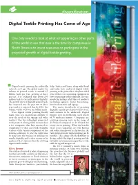 Digital Textile Printing Has Come of Age