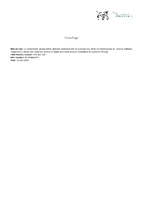 Statistical Analysis Plan