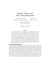 Market Power and Price Informativeness∗