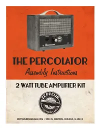 Percolator Assembly Instructions